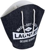 Coș pentru rufe Bisk 07972 Cos p/u albituri din textil negru