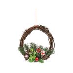 Decor de Crăciun și Anul Nou Promstore 49335 Венок рождественский натуральный с подарками D30cm