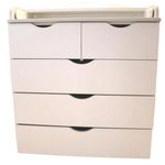 Comoda de infășat PernaMea HappyBaby Pro (5sert) 800x1030 DSP alb (118153-B)