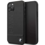 Husă pentru smartphone CG Mobile BMW Real Leather Hard Case pro iPhone 11 Pro Max Black