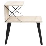 Тумбочка Trendy Cross, Travertin Negru, 50x55x40cm