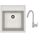 Мойка кухонная со смесителем Dr.Gans Nika 470 + SanDonna F 7073 gri