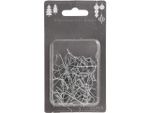 Set carlige pentru decoratiuni 50buc 7X0.1cm, metal, argintii