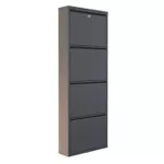 Raft pentru încălțăminte Trendy Locking 4 Piece Metal-Anthracite, 50x136x15cm