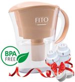 Cană filtrantă pentru apă Fito Filter FF Platinum roz (2cart)