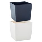Ghiveci pentru flori Aleana 115083 Cvadro 16x16x15.5 cm, white rose