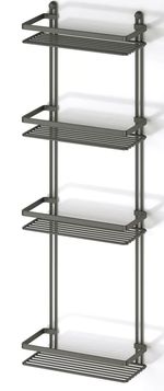 Полка для ванной Teknotel ES060caf Raft 4 niveluri 20x27x76cm, metal cupru