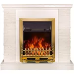 Камин электрический ArtFlame Rock nut & Gala gold