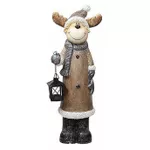 Decor de Crăciun și Anul Nou Andrea Fontebasso 54660 Statuie Cerb, Christmas Champagne, 60cm, ceramica