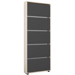 Полка для обуви Mobildor-Lux Leo Slim 60x16x203H cm Sonoma/Anthracite