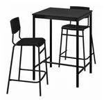 Мебель для кухни Ikea Обеденный набор Sandsberg/Stig 2 барных стула 67x67 Black/Black