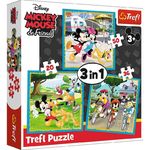 Головоломка Trefl 34846 Puzzles 3in1 Mickey Mouse