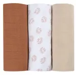 Accesoriu pentru înfășat Beaba B920346 Set 3 Museline bumbac organic 70x70 cm