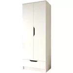 Dulap pentru copii MebelStar LILU 2D1S 80x50x210 White (MBS-1317)