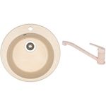 Chiuvetă bucătărie cu bateria Dr.Gans Gala + SanDonna F 1066 bej