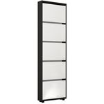 Полка для обуви Mobildor-Lux Leo Slim 50x16x203H cm Anthracite/White