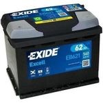 Автомобильный аккумулятор Exide EXCELL 12V 62Ah 540EN 242x175x190 +/- (EB621)