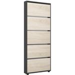 Полка для обуви Mobildor-Lux Leo Slim 90x16x203H cm Anthracite/Sonoma