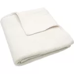 Set de perne si plapume Jollein 517-522-67031 Paturica Basic Knit Ivory/Coral Fleece, 100x150 cm