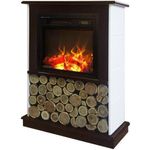 Șemineu electric ArtFlame Andrea & Dionis, 900x700x250 mm, 1100 W Nuc închis/Alb