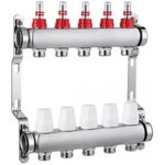 Set distribuitor Hydro S Colector complet din Inox, 6 căi, cu debitmetru, 1