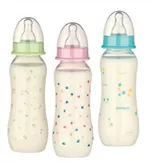 ”Baby-Nova” Biberon din silicon cu gât standart, 0-24 luni, 240ml., debit mediu, fără BPA, 1 buc./cutie de carton (48010)