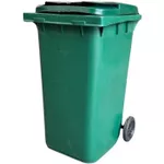 Coș de gunoi Hydro S Tomberon din plastic cu roti din cauciuc, 240 L, verde, 8001246