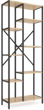 Cтеллаж складской Nex Home Raft metalic Loft Cascade 1780x700x300mm, 7 nivele, PAL, Anthracite/Oak Artisan