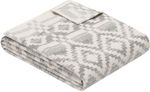 Textile de casă Ibena 2414/800 Jacquard Baumwolldecke Amora mith GOTS Zertifikat Grey/white