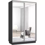Шкаф Mobildor-Lux Fox uși glisante din oglinzi (130x60x240H cm) Anthracite
