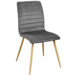 Scaun Deco DC-1428 Ariel Grey Catifea/Transprint Legs