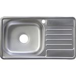 Chiuvetă bucătărie Rubano HD7642P incastrabila 760х420x180mm (stinga),inox, luciu-0,8mm