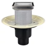 Trap de duș Hutterer & Lechner Sifon de pardoseala interior vertical PP HL310NPr-3020 D. 50/75/110 cu grila inox (132 х 132 mm)