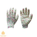 Нитриловые перчатки для садоводства (зелёные цветы)