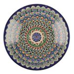 Тарелка Rishtan Ceramic Lyagan Mehrob 22cm, pictata manual, ceramica