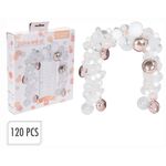 Декор Promstore 24497 Suport arc din 120baloane (transparente, albe, aurii roz)