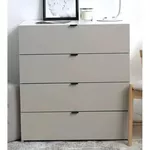 Комод Fabrik Home Hardy 4 ящика (Белый ясень,Светло-серый матовый)