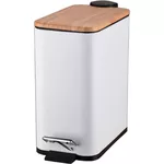 Урна для мусора Bisk 08424 patrat RADO cu pedala 5L alb