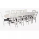 Комплект стол и стулья Evelin di Costacurta стол HV-33V White + 12 стульев Wenyi White/NV-10WP Grey