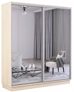 Шкаф Mobildor-Lux Fox uși glisante din oglinzi (170x60x230H cm) Sonoma