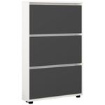 Полка для обуви Mobildor-Lux Leo Slim 80x16x125H cm White/Anthracite