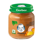 Пюре Gerber овощи тушенные-телятина, с 6 месяцев, 130г