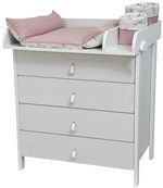 Комод-пеленатор Ingvart 90017041-1 Scandi Alb/Alb