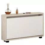 Raft pentru încălțăminte Mobildor-Lux Leo Slim 100x16x47H cm Sonoma/White