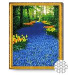 Tablou pe numere Art Gallery GA79785 Mozaic cu diamante 40x50cm Drumul din flori albastri