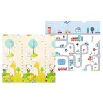 Covoraș de joacă 4Play Road/Animals 180x200x1.5cm