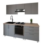 Mobilă pentru bucatarie Smartex (30143) K4 220сm Grafit