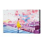 Картина по номерам Art Gallery CX4428 20x30cm Fata cu baloane pe acoperis