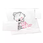 Lenjerie de pat pentru copii PernaMea Set lenjerie 3 piese Teddy Love Pink (PM.100468/9)