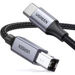 Кабель для IT Ugreen 80807 USB-C to USB-B 2.0 Printer Cable, Braided, Alu Case, 2m, Black